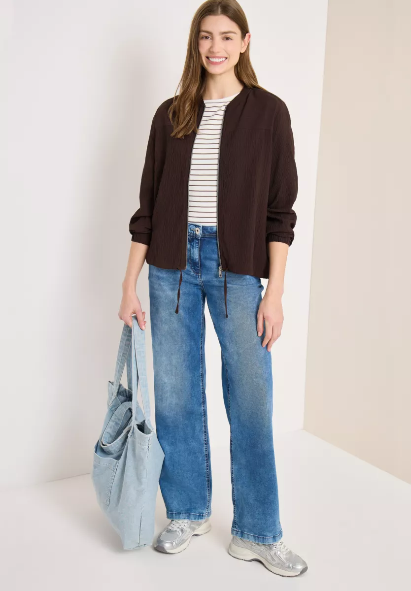 Cecil Solid Structured Blouse Jacket 3 Cecil Cecil Solid Structured Blouse Jacket