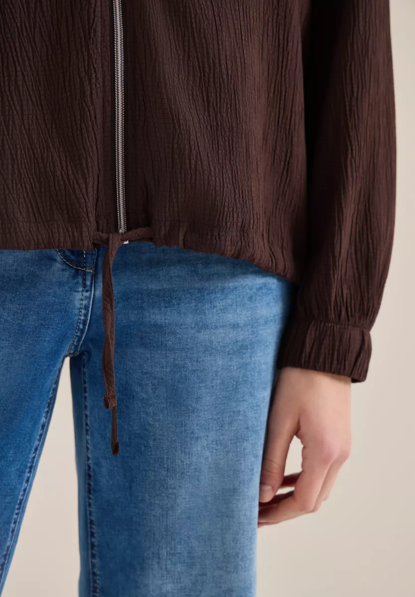 Cecil Solid Structured Blouse Jacket 4 Cecil Cecil Solid Structured Blouse Jacket