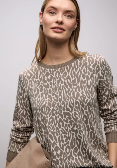 Street One Street One dessin jacquard shirt w.rib co