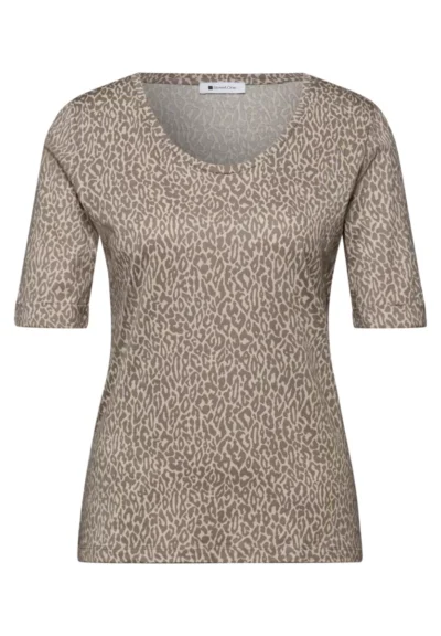 Street One Street One printed shirt w.rounded v-neck