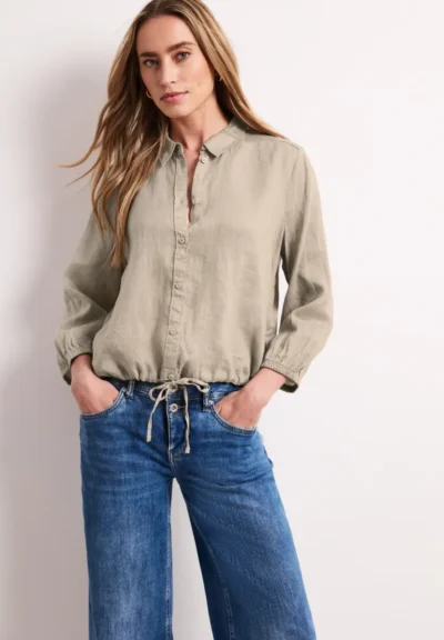 Street One CBR Street SOL_Shirtcollar blouse w gathe
