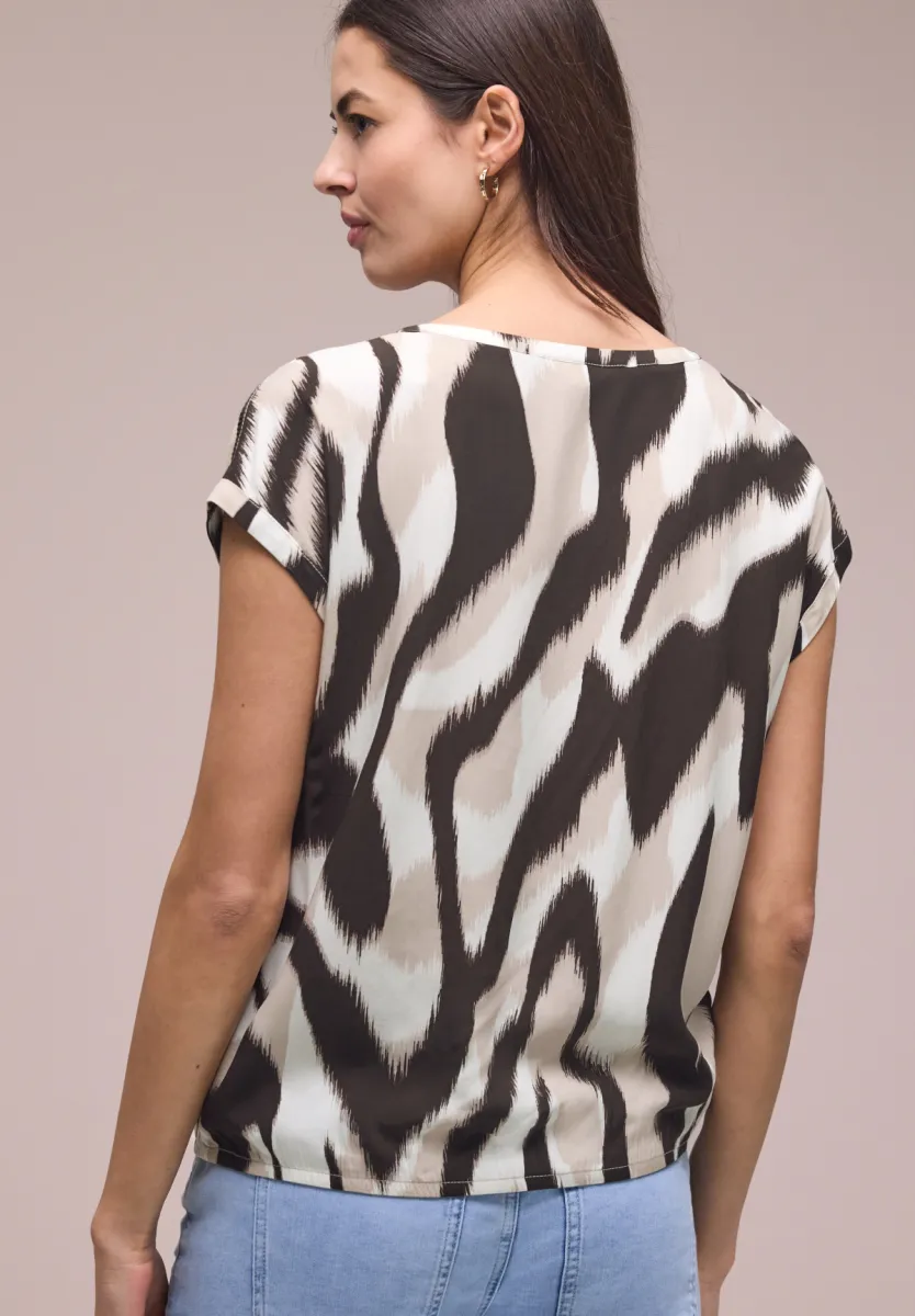 CBR Street Roundneck shirtblouse w tape d 4 Street One CBR Street Roundneck shirtblouse w tape d