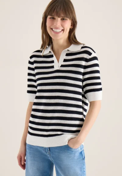 Cecil Cecil TOS_Mesh Stripe Polo