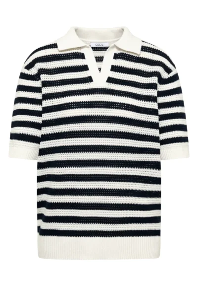 Cecil Cecil TOS_Mesh Stripe Polo