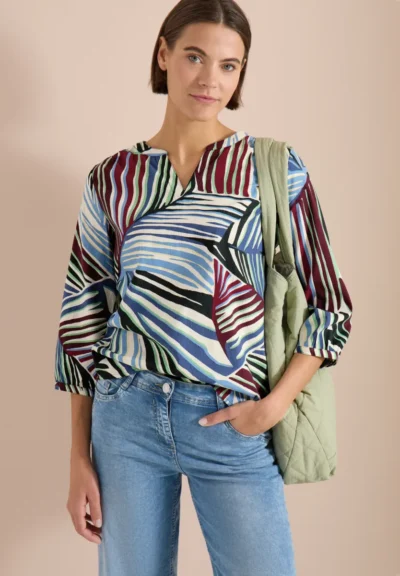 Cecil Cecil AOP Seersucker Blouse