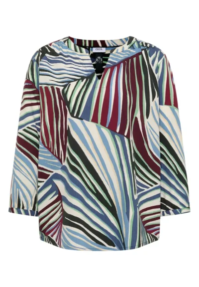 Cecil Cecil AOP Seersucker Blouse