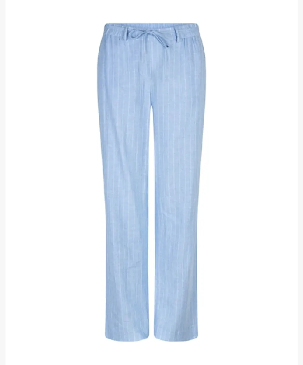 Red Button Magic App Claudette Linen/Visco Pinstrip