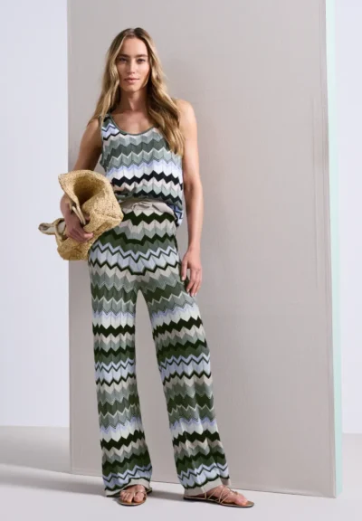 Street One Street One multicolor zig-zag pants