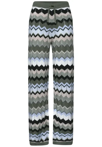 Street One Street One multicolor zig-zag pants