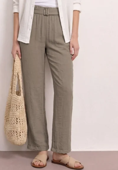Street One Street One Wide Leg Belt Horn Buckle Soli