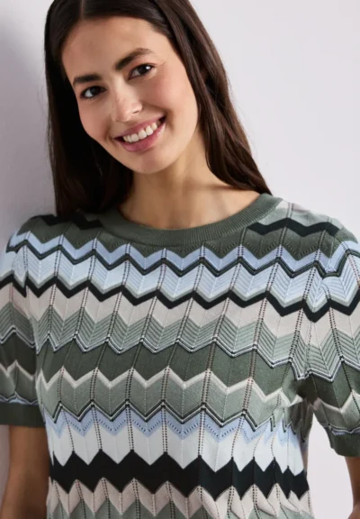 Street One Street One multicolor zig-zag sweater