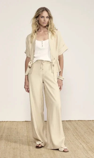 Tramontana Tramontana Linen Blend Wide-Leg Trousers