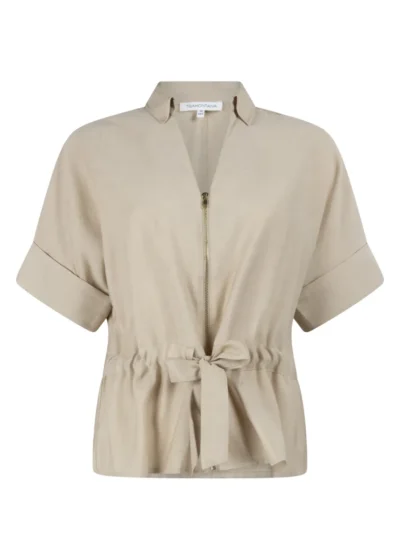 Tramontana Tramontana Short-Sleeve Blouse Zipper