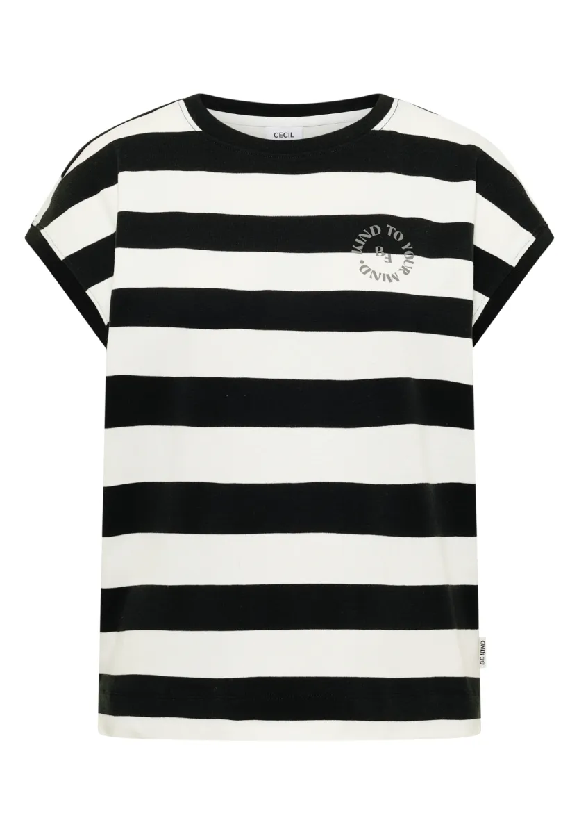 Cecil Cecil TOS Striped Be Kind FP Shirt