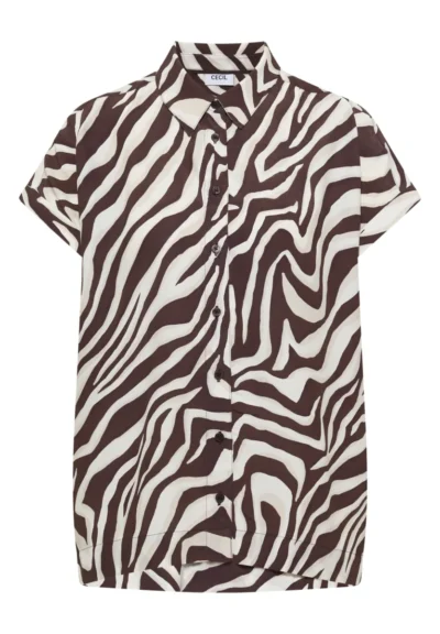 Cecil Cecil EOS_ big zebra Printed Shirt C
