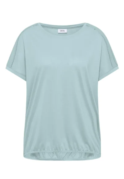 Cecil Cecil NOS Solid Lace Shoulder T-Shir