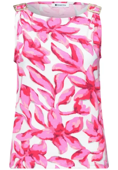 Street One Street One LTD QR printed jersey top w.sh