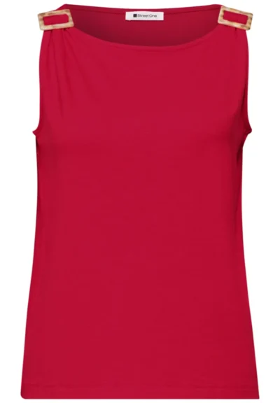 Street One Street One LTD QR slub jersey top w.shoul