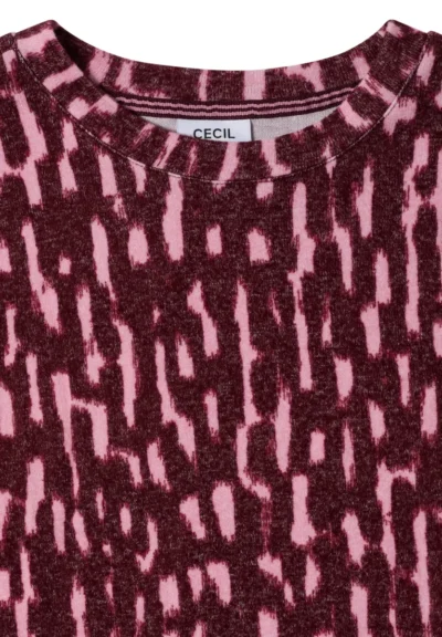 Cecil Cecil Cosy Melange AOP Roundneck