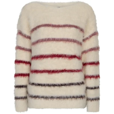 Red Button Red Button Fuzzy sweater & stripe