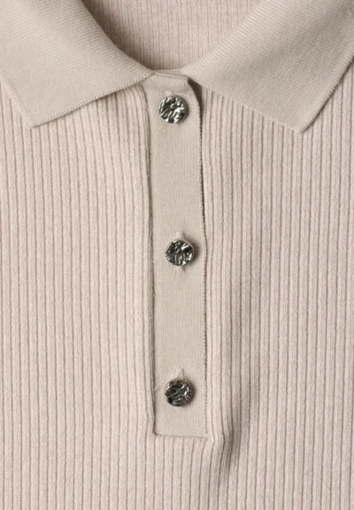 Street One Street One knit look rib polo w.deco butt