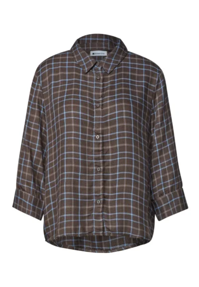 Street One Street One LTD QR check shirtcollar blous