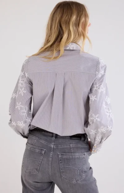 Tramontana Tramontana Embroidered Blouse Rhinestone.