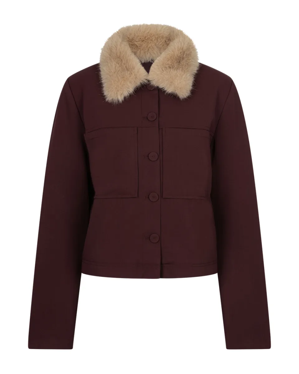 Red Button Jacket & fur color 1 Red Button Red Button Jacket & fur color