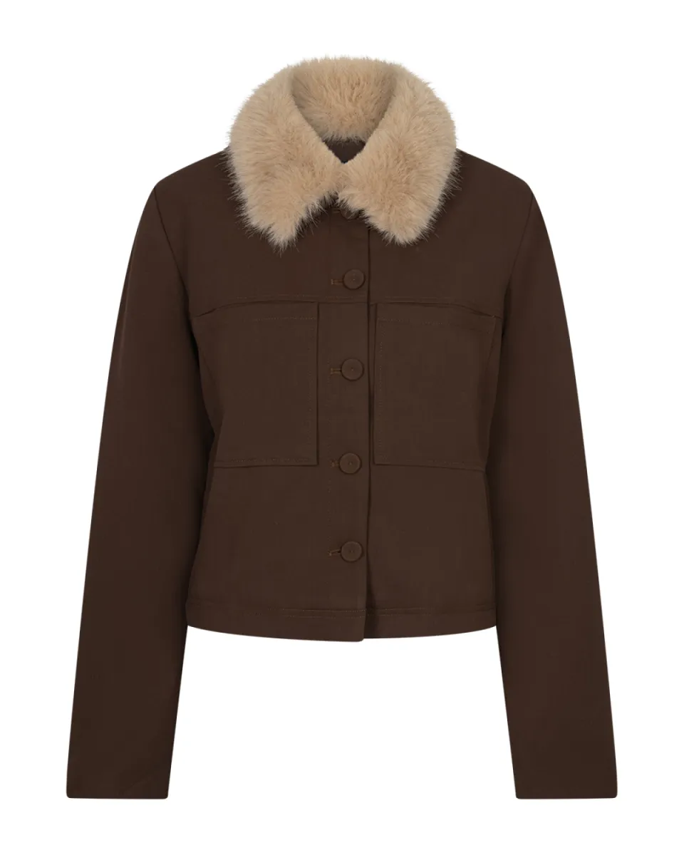 Red Button Jacket & fur color 1 Red Button Red Button Jacket & fur color