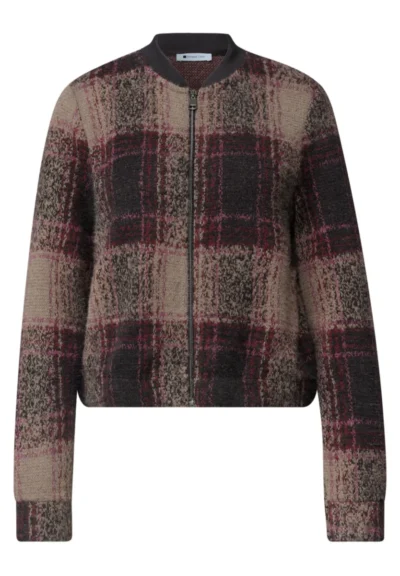 Street One Street One multicolor fluffy check jacket
