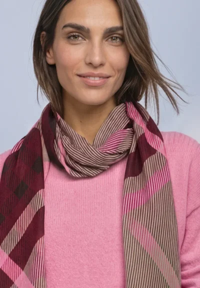 Street One Street One Printed Check Modal Longscarf