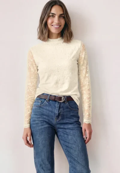 Street One Street LTD QR lace turtle neck shirt