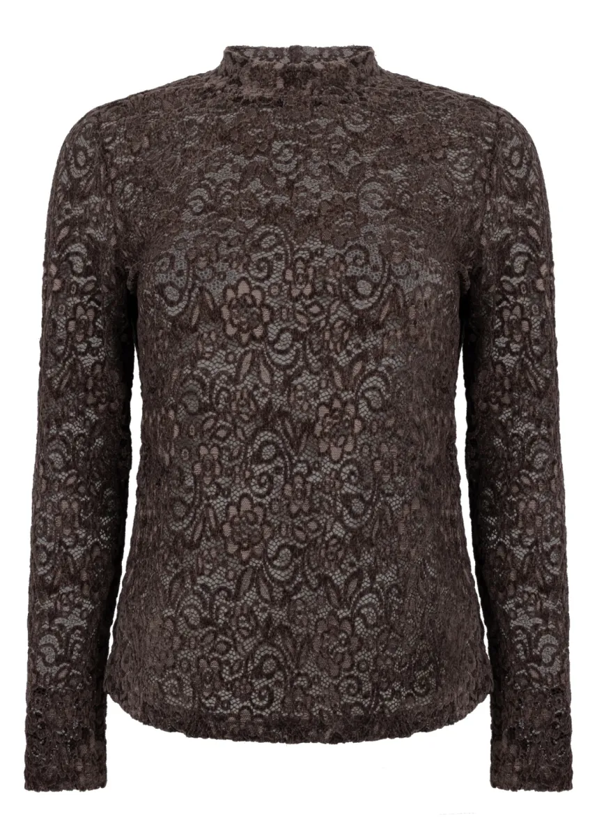 Tramontana Tramontana Velvet Stretch Lace Top