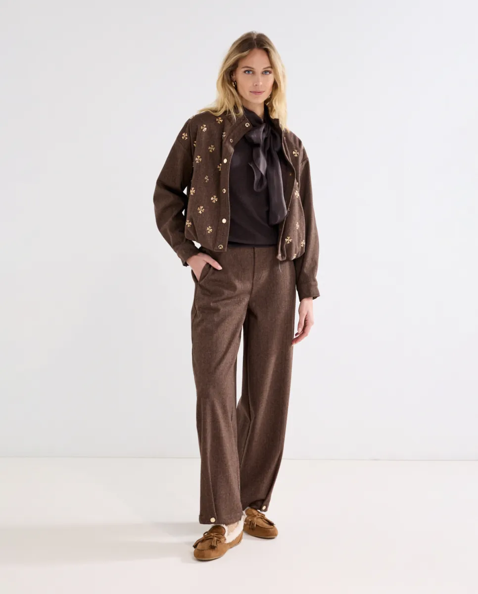 Tramontana Barrel-Fit Tweed Trousers 2 Tramontana Tramontana Barrel-Fit Tweed Trousers
